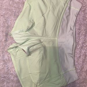Lululemon lime green speed up shorts